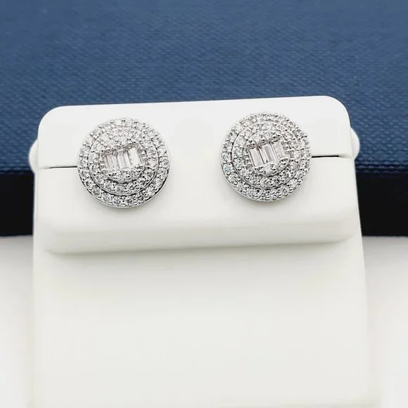 925 Sterling Silver Plated CZ Earrings, EVBRS573 - Picture 2 of 10